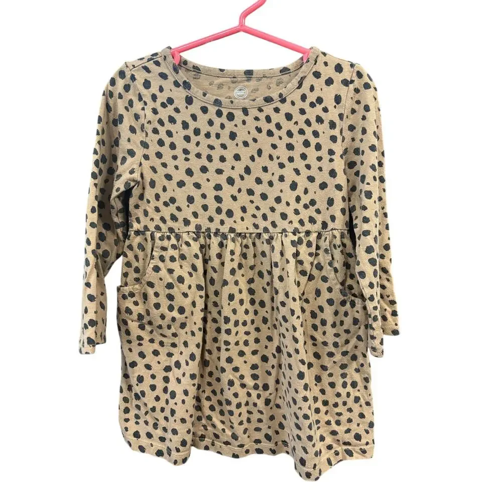 5/$15 Spotted LS Dress - Wonder Nation - 3T
